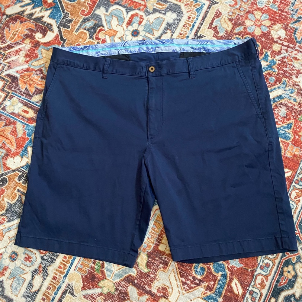 Tommy Bahama Dark Blue Flat Front Shorts